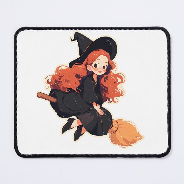 Item preview, Cute witch riding a broom designed and sold by JumpLoe.