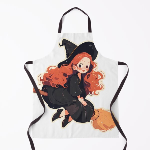Item preview, Cute witch riding a broom designed and sold by JumpLoe.
