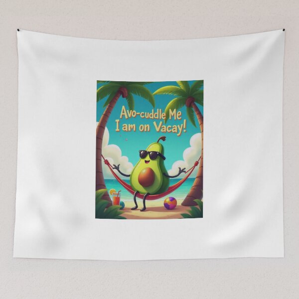 Item preview, Vacation Mode Avocado Chilling in Hammock designed and sold by ArtCreator2023.