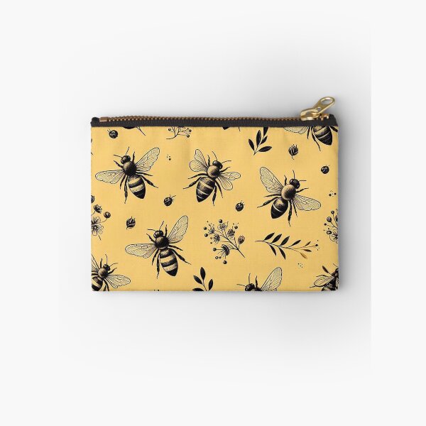 Item preview, Smart bees pattern with flowers designed and sold by Silbays.