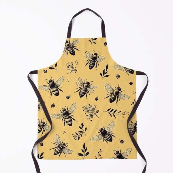 Item preview, Smart bees pattern with flowers designed and sold by Silbays.