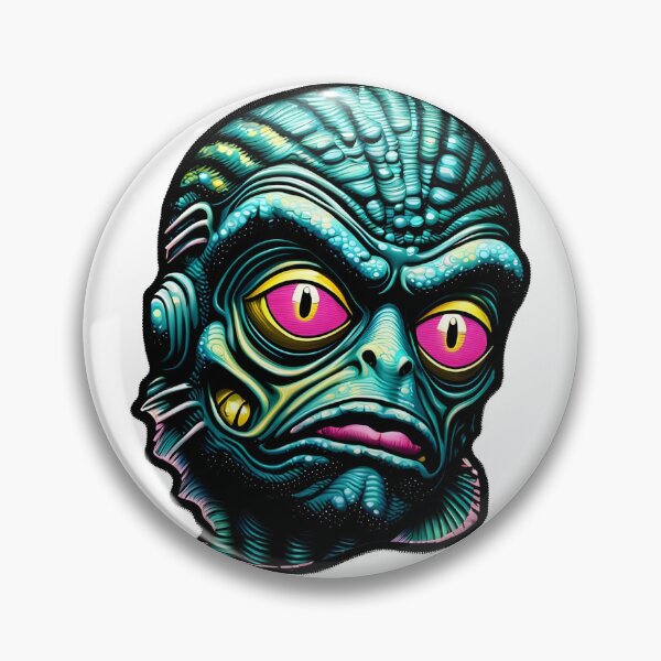 Item preview, Creature of Black Lagoon Face Psychedelic Prismatic Colors 4 designed and sold by webjmf.