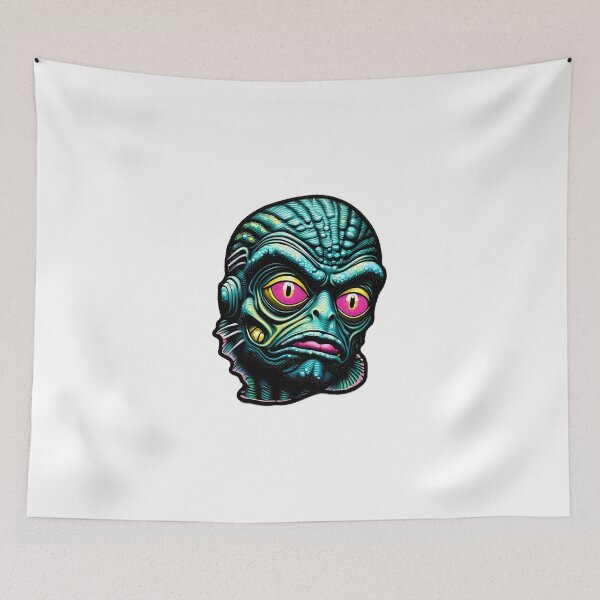 Item preview, Creature of Black Lagoon Face Psychedelic Prismatic Colors 4 designed and sold by webjmf.