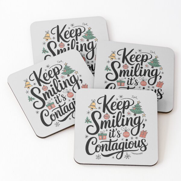Item preview, Keep Smiling, It’s Contagious - Festive Christmas Cheer Design designed and sold by love3617.