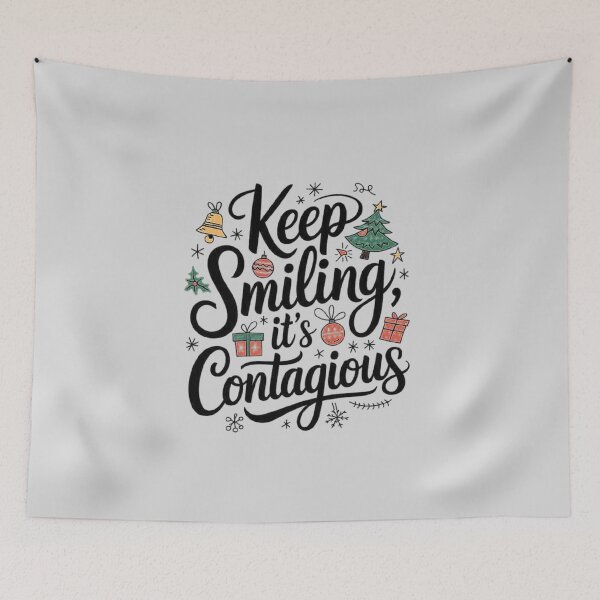 Item preview, Keep Smiling, It’s Contagious - Festive Christmas Cheer Design designed and sold by love3617.