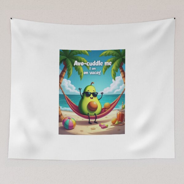 Item preview, Avocado on Holiday: Hammock & Sunshine designed and sold by ArtCreator2023.