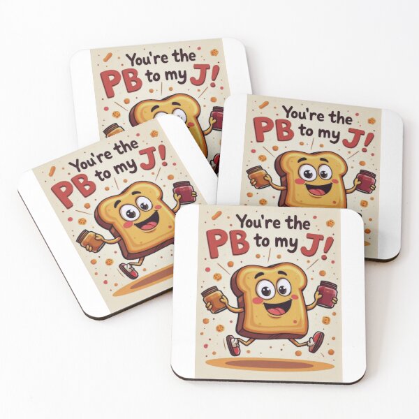 Item preview, Happy Toast Holding PB & J Jars designed and sold by ArtCreator2023.