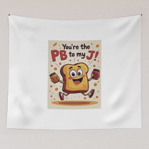 Item preview, Happy Toast Holding PB & J Jars designed and sold by ArtCreator2023.