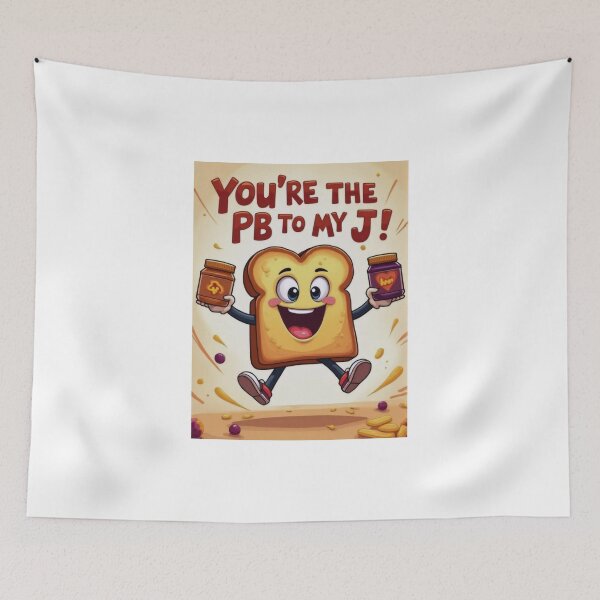 Item preview, Cute PB&J Toast: Perfect Pairing designed and sold by ArtCreator2023.