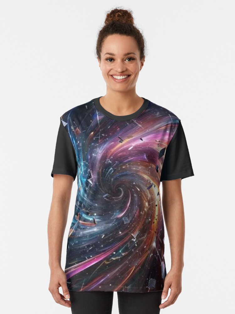 Thumbnail 2 of 5, Graphic T-Shirt, Maelstrom of Creation: Where Chaos Breathes Life designed and sold by eXtraHumans.