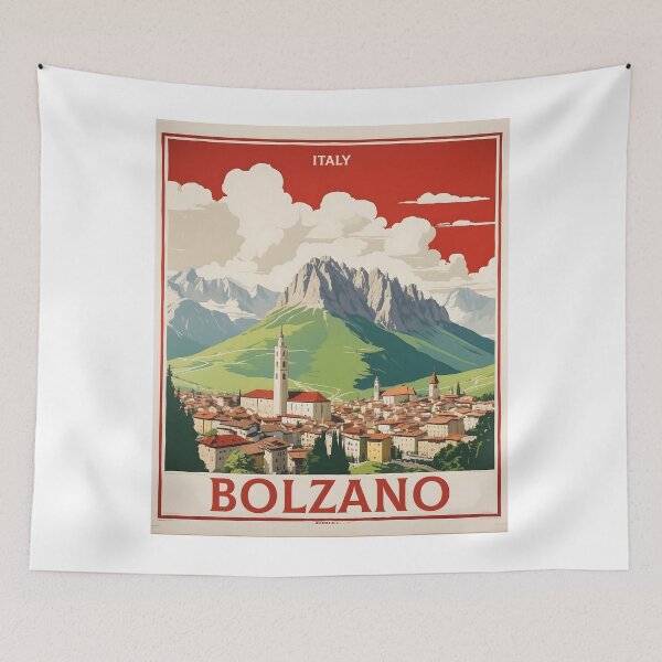 Item preview, Bolzano Italy Vintage Poster Tourism  designed and sold by TravelersGems.