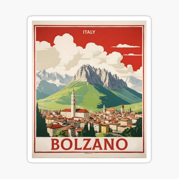 Item preview, Bolzano Italy Vintage Poster Tourism  designed and sold by TravelersGems.