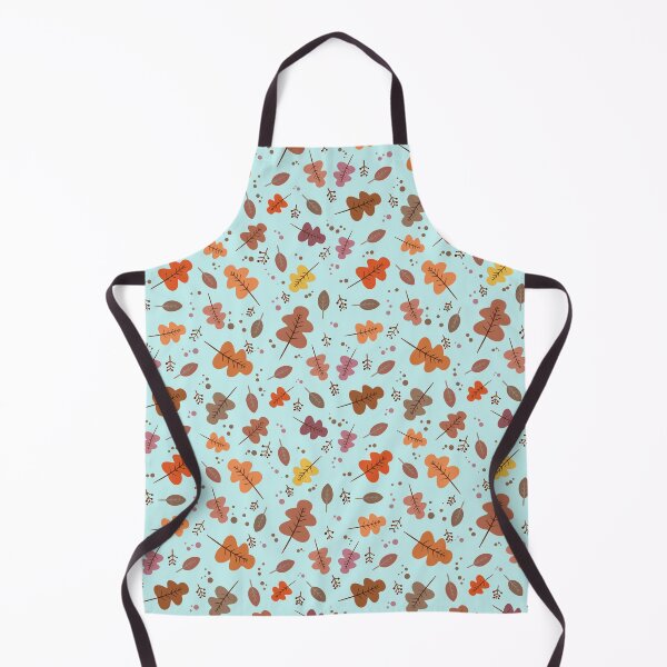 Item preview, Romantic fall of autumn leaves - sky blue background designed and sold by robyna75.
