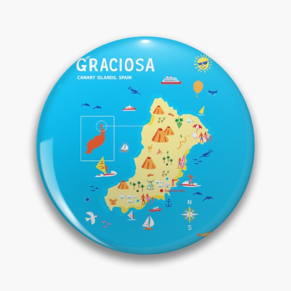 Item preview, Graciosa Canary Islands designed and sold by Traveldrawings.