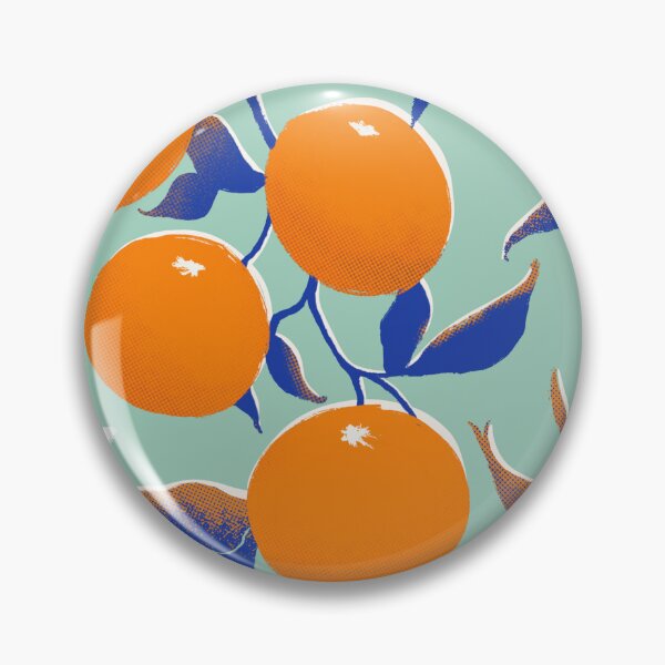 Item preview, Orange pattern, pop art on teal designed and sold by SztuKarola.