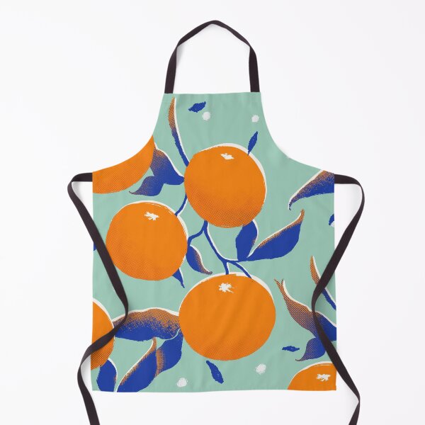 Item preview, Orange pattern, pop art on teal designed and sold by SztuKarola.