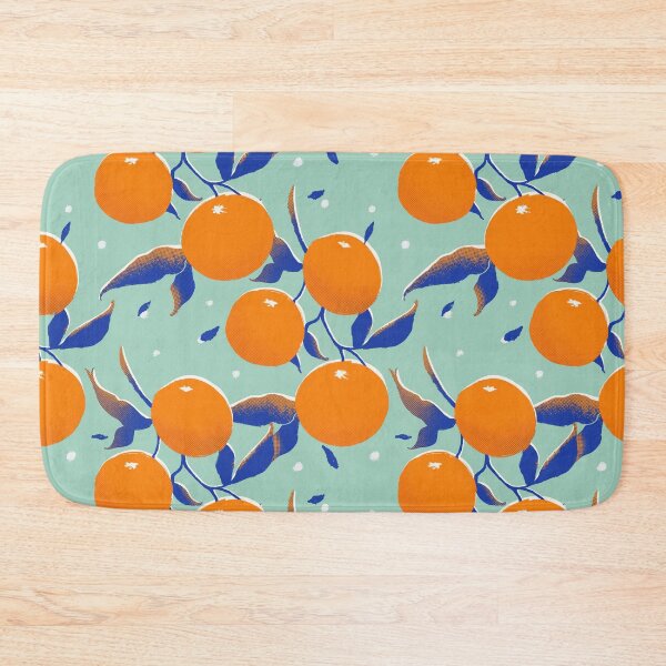 Item preview, Orange pattern, pop art on teal designed and sold by SztuKarola.