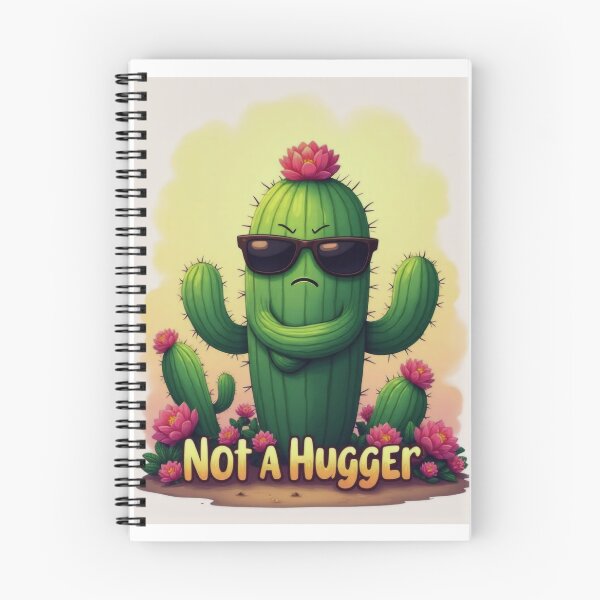 Item preview, Desert Humor: Grumpy Cactus Saying No Hugs designed and sold by ArtCreator2023.