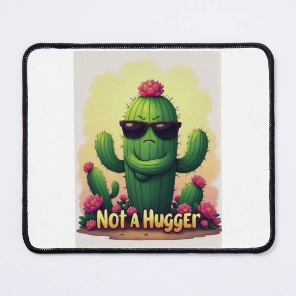 Item preview, Desert Humor: Grumpy Cactus Saying No Hugs designed and sold by ArtCreator2023.
