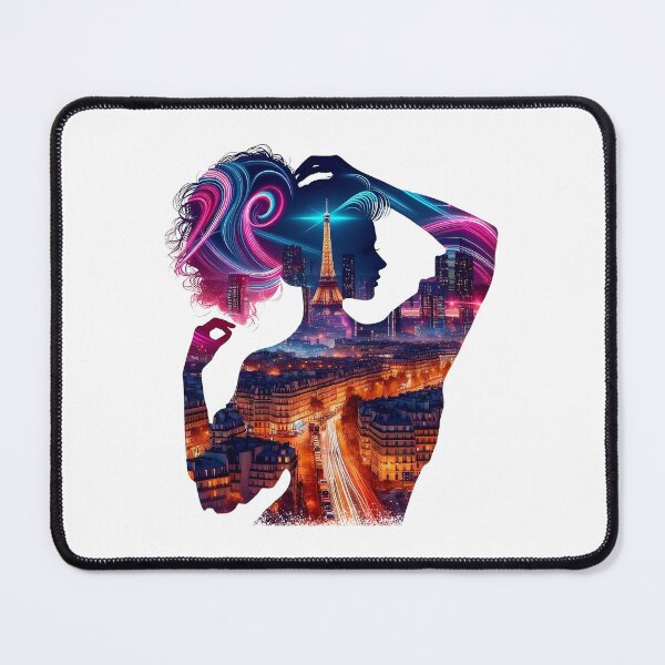 Item preview, 80s Dancer Silhouette Blended With Paris Cityscape designed and sold by ARkitekLO.
