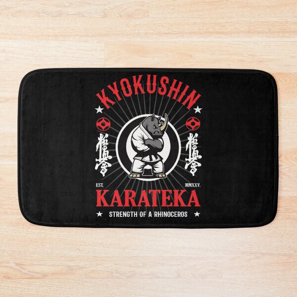 Item preview, Strength of a Rhinoceros - Kyokushin Karate Rhinoceros for Fighters designed and sold by RetroMaritalArt.