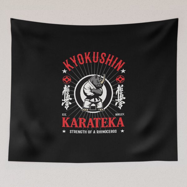 Item preview, Strength of a Rhinoceros - Kyokushin Karate Rhinoceros for Fighters designed and sold by RetroMaritalArt.