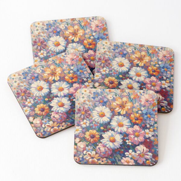 Aperçu de l'œuvre Fleurs colorées impressionnistes créée et vendue par Silbays.