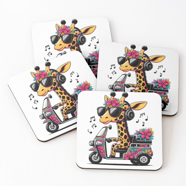 Item preview, Giraffe Driving a Tuk-Tuk in Thailand Sticker designed and sold by CeammiShop.