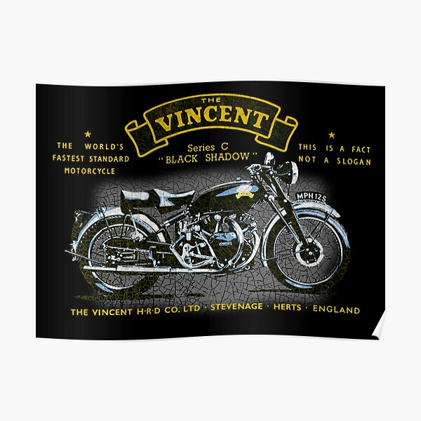 Vincent Black Shadow UK Poster