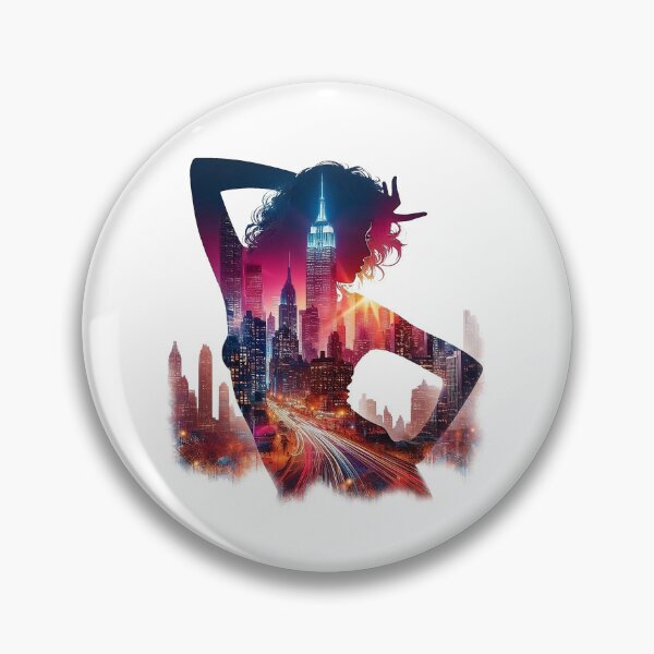Item preview, 80s Dancer Silhouette Blended With New York Cityscape designed and sold by ARkitekLO.