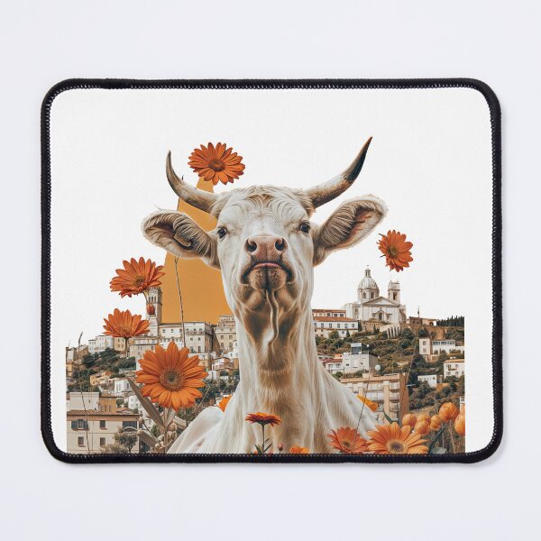 Item preview, Collage Wall Art T-shirt Design: COW IN THE CITY designed and sold by ForeverPrintsOK.