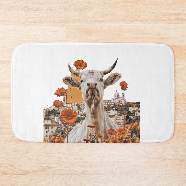Item preview, Collage Wall Art T-shirt Design: COW IN THE CITY designed and sold by ForeverPrintsOK.