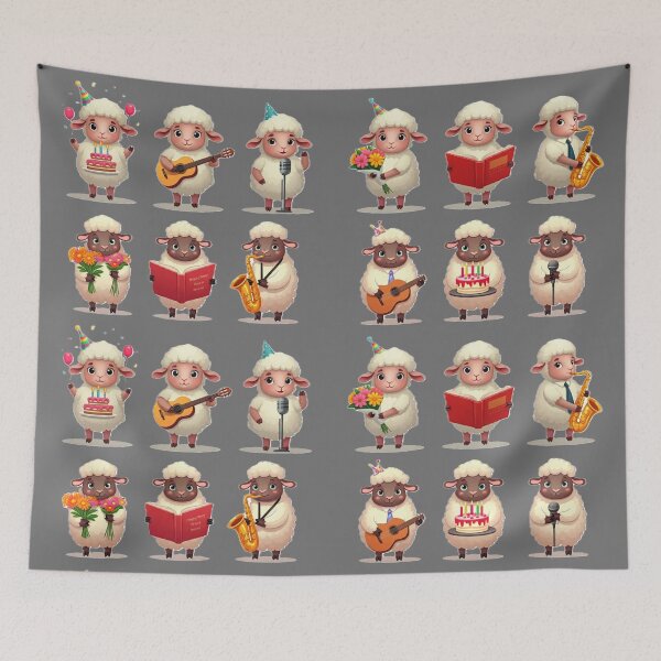 Item preview, Sheep Party designed and sold by wintervsfall.