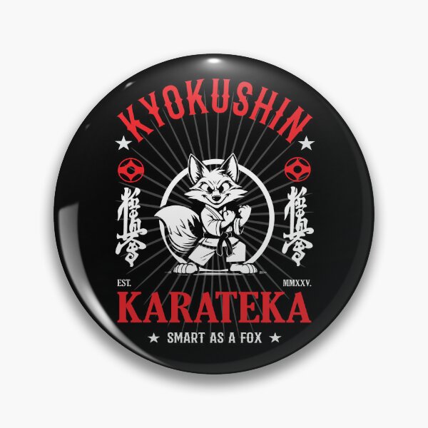 Item preview, Smart as a Fox - Kyokushin Karate Fox for Smart Fighters designed and sold by RetroMaritalArt.