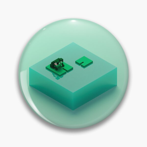 Item preview, Isometric Minimalist Voxel Art Pond With Frog designed and sold by Xiaolan's Art.