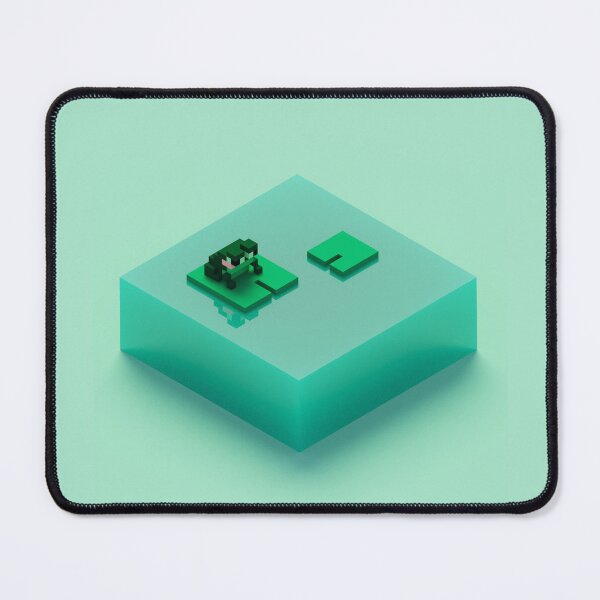 Item preview, Isometric Minimalist Voxel Art Pond With Frog designed and sold by Xiaolan's Art.