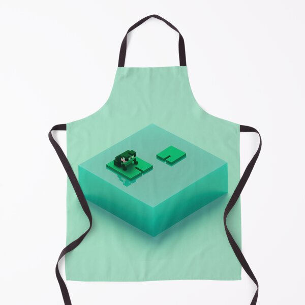 Item preview, Isometric Minimalist Voxel Art Pond With Frog designed and sold by Xiaolan's Art.