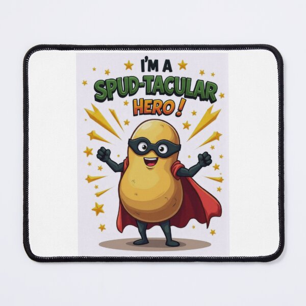 Artikelvorschau, Spud-tacular Hero: Super Potato in Action entworfen und verkauft von ArtCreator2023.