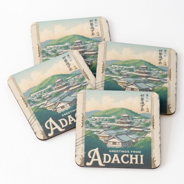 Item preview, Adachi Japan Vintage Travel Retro Postcard Design designed and sold by TravelPostcardGems.