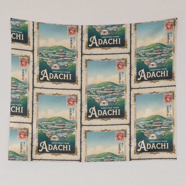 Item preview, Adachi Japan Vintage Travel Retro Postcard Design designed and sold by TravelPostcardGems.