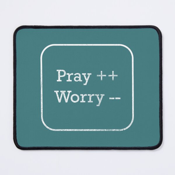 Item preview, Pray More, Worry Less - Faith Over Fear - Christian Programming Humor | Faith for Coders white design designed and sold by ZechJohnRB.