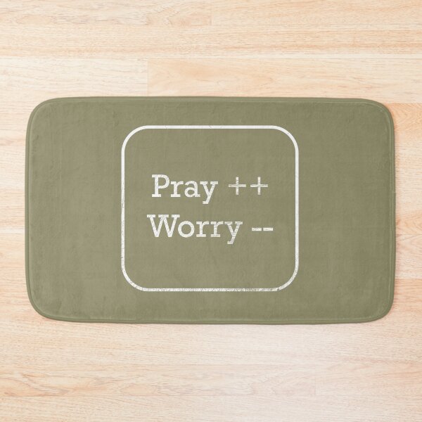 Item preview, Pray More, Worry Less - Faith Over Fear - Christian Programming Humor | Faith for Coders white design designed and sold by ZechJohnRB.
