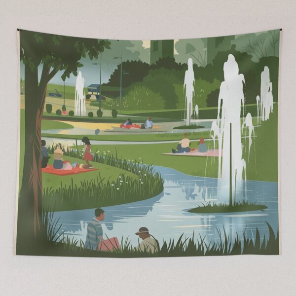 Item preview, Belle Isle Park Vintage Travel Poster designed and sold by TravelerRat.