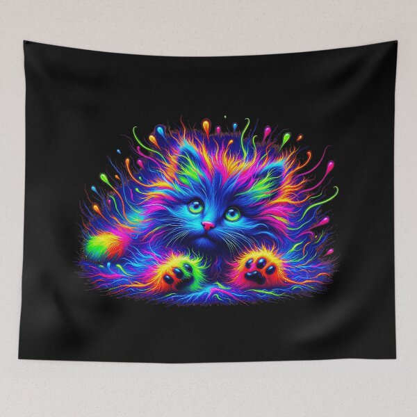 Item preview, Cute Neon Kitten designed and sold by M-Y-A-R-T-.