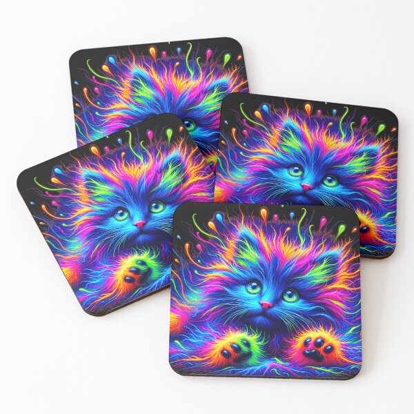 Item preview, Cute Neon Kitten designed and sold by M-Y-A-R-T-.
