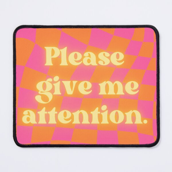 Item preview, Please Give Me Attention Retro checker design designed and sold by LuckySparkman.