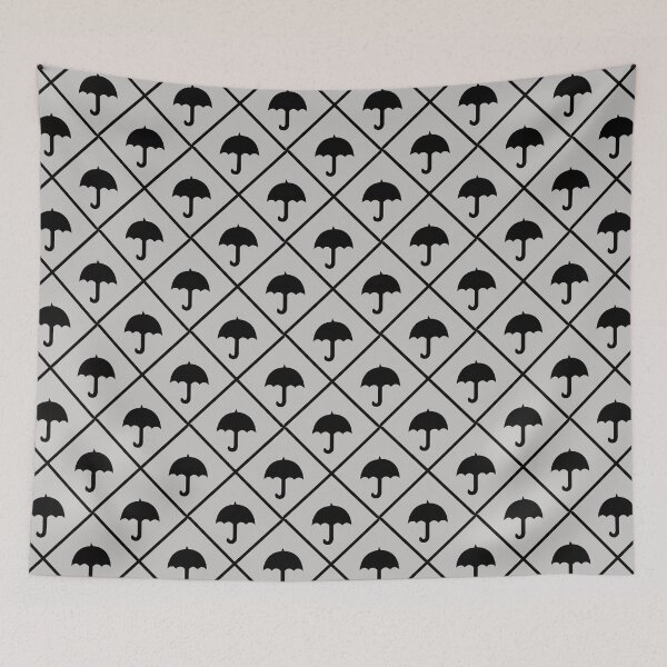 Item preview, Ash Grey Umbrella Quatrefoil Pattern Design designed and sold by PatternTitan.
