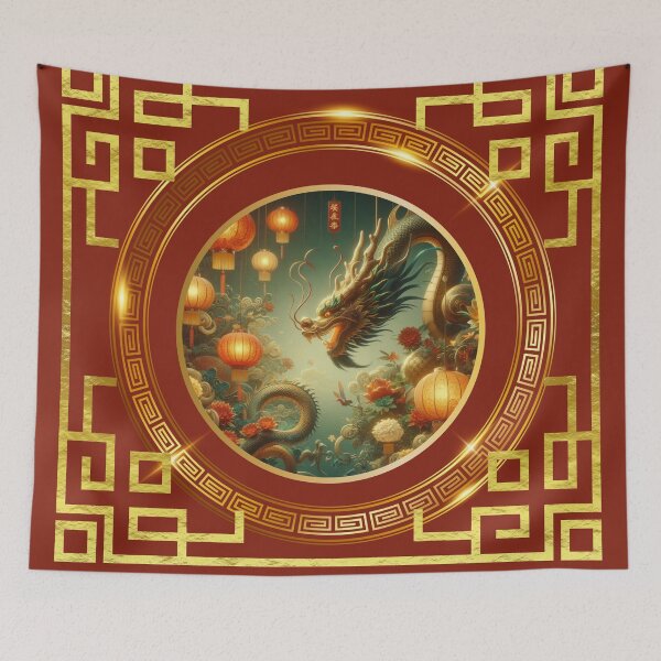 Item preview, Fantasy Dragon zodiac ushering Lunar New Year (silvergoldvisionary) designed and sold by SGVisionary.