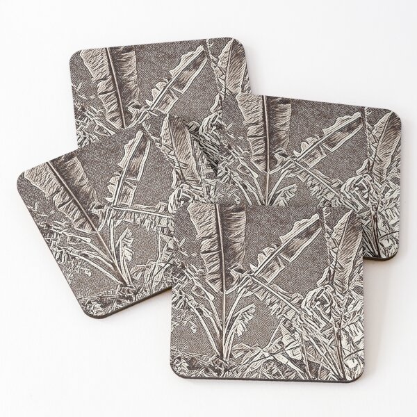 Item preview, Tropical Black and Cream Ink Print Effect designed and sold by Leufia.