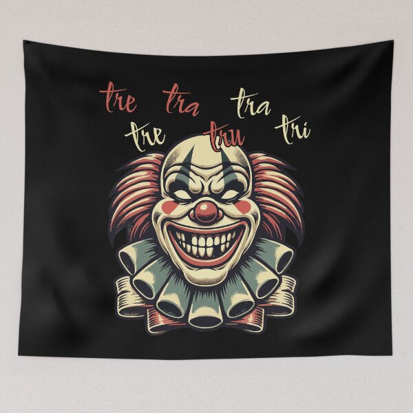 Item preview, Creepy Clown Tre-tre-tra-tru-tra Internet Meme designed and sold by LuminOrb.